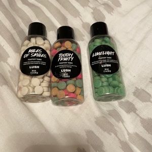 Lot of 3 Lush Cosmetics toothy tabs